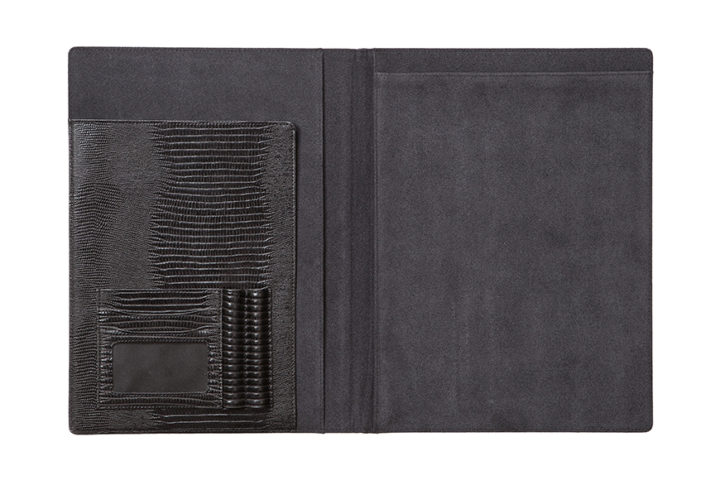 Qble_alligator-bonded-leather_writing-pad_black_inside