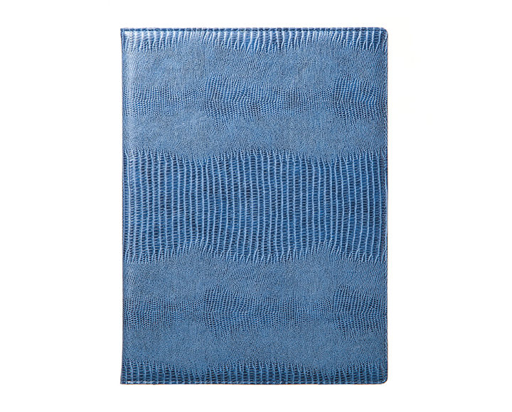 Qble_alligator-bonded-leather_writing-pad_blue_front