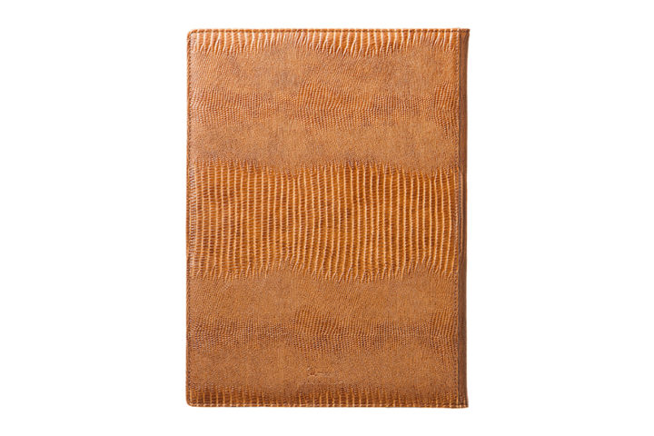 Qble_alligator-bonded-leather_writing-pad_camel_back