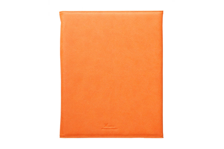 qble_saffiano-pattern_binder_book_A4_orange_back