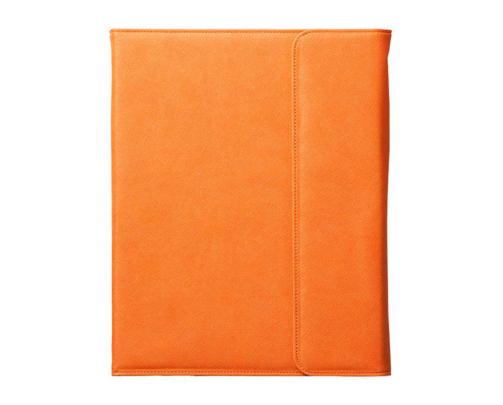 qble_saffiano-pattern_binder_book_A4_orange_front