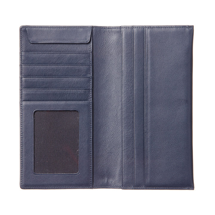 큐블 장지갑 포인트 블루